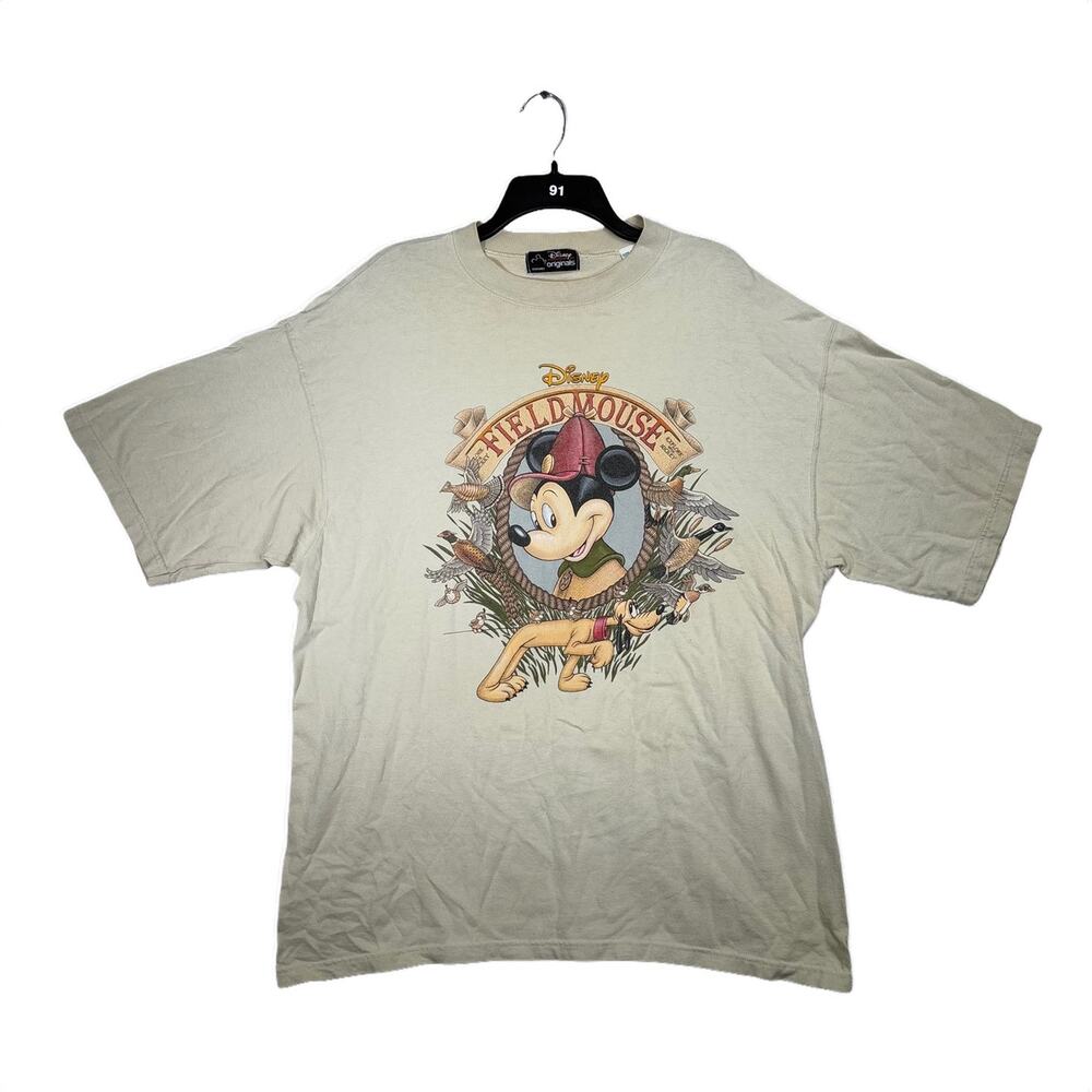 VINTAGE Disney Originals Field Mouse Mickey and Pluto Graphic Shirt LARGE